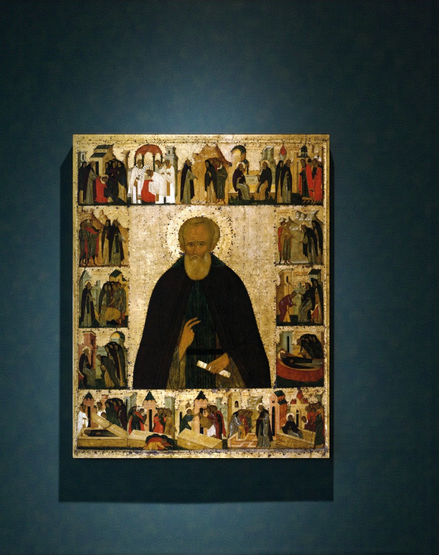 Hagiographic icon of Saint Demetrius of Priluki from the Russian North tradition