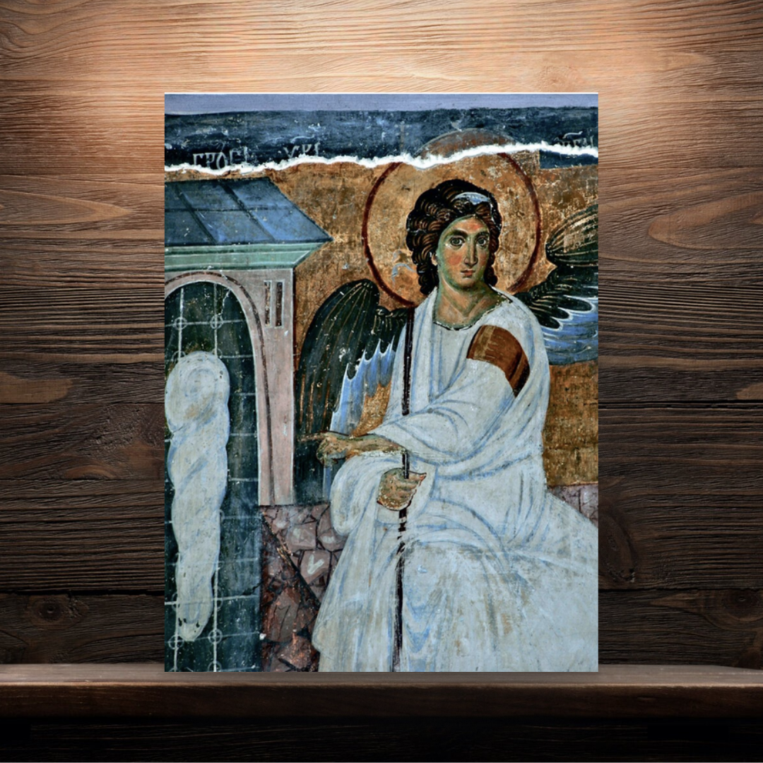 Orthodox Icon – The White Angel of Mileseva Monastery (Handmade Wooden Icon)