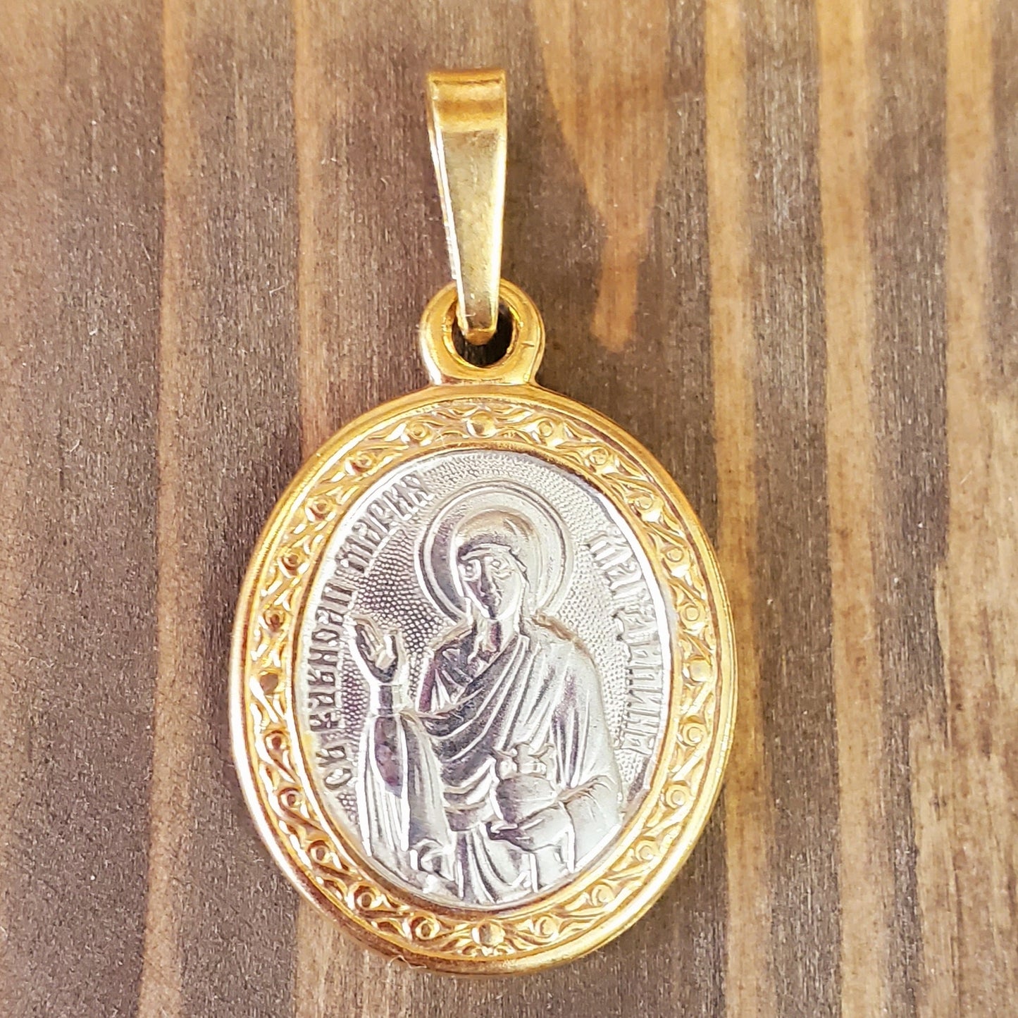 Pendentif collier icône Sainte Marie Madeleine. Сharm chrétien