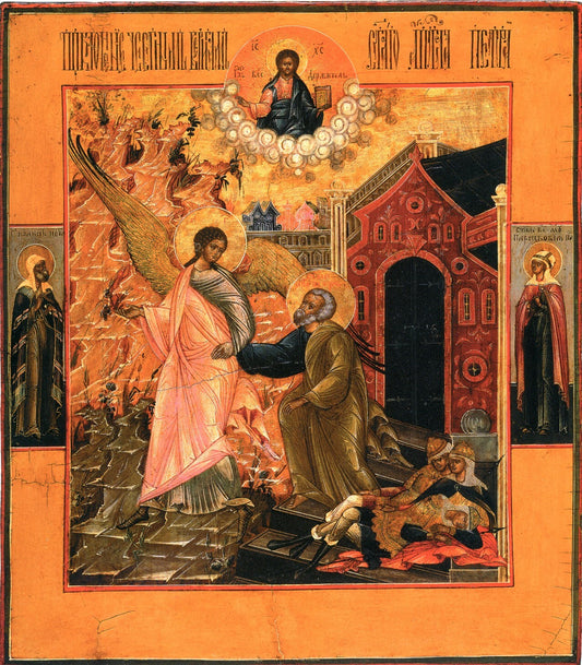 The Deliverance of the Apostle Peter from Prison. Wooden orthodox icon.