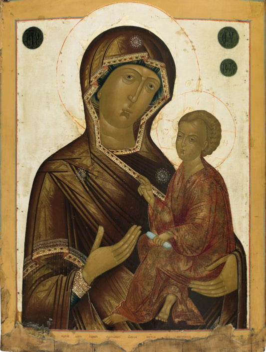 Wooden Icon of the Mother of God of Tikhvin