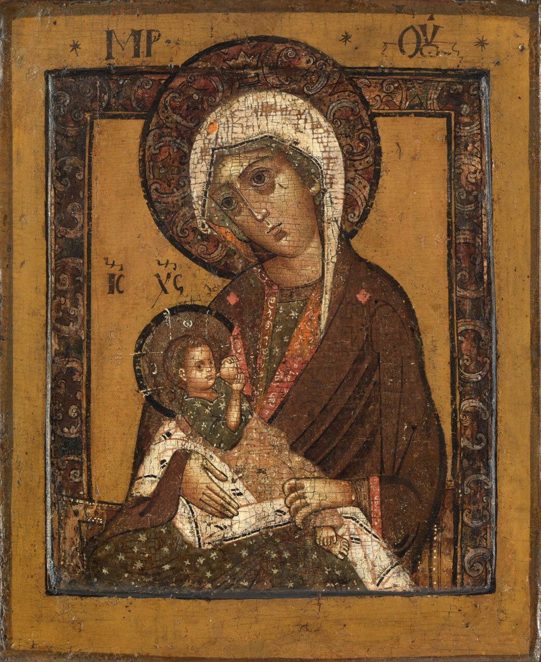 Wooden Icon of the Mother of God Mammalian (Milkgiver)