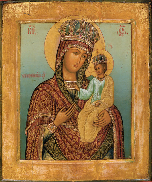 Wooden Icon of the Mother of God of Chernigov-Gethsemane