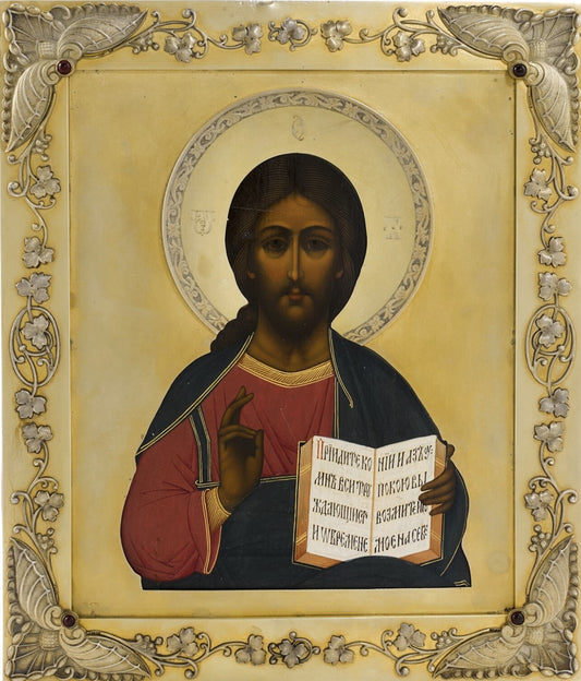 Wooden Icon of the Savior Jesus Christ, Lord Pantocrator