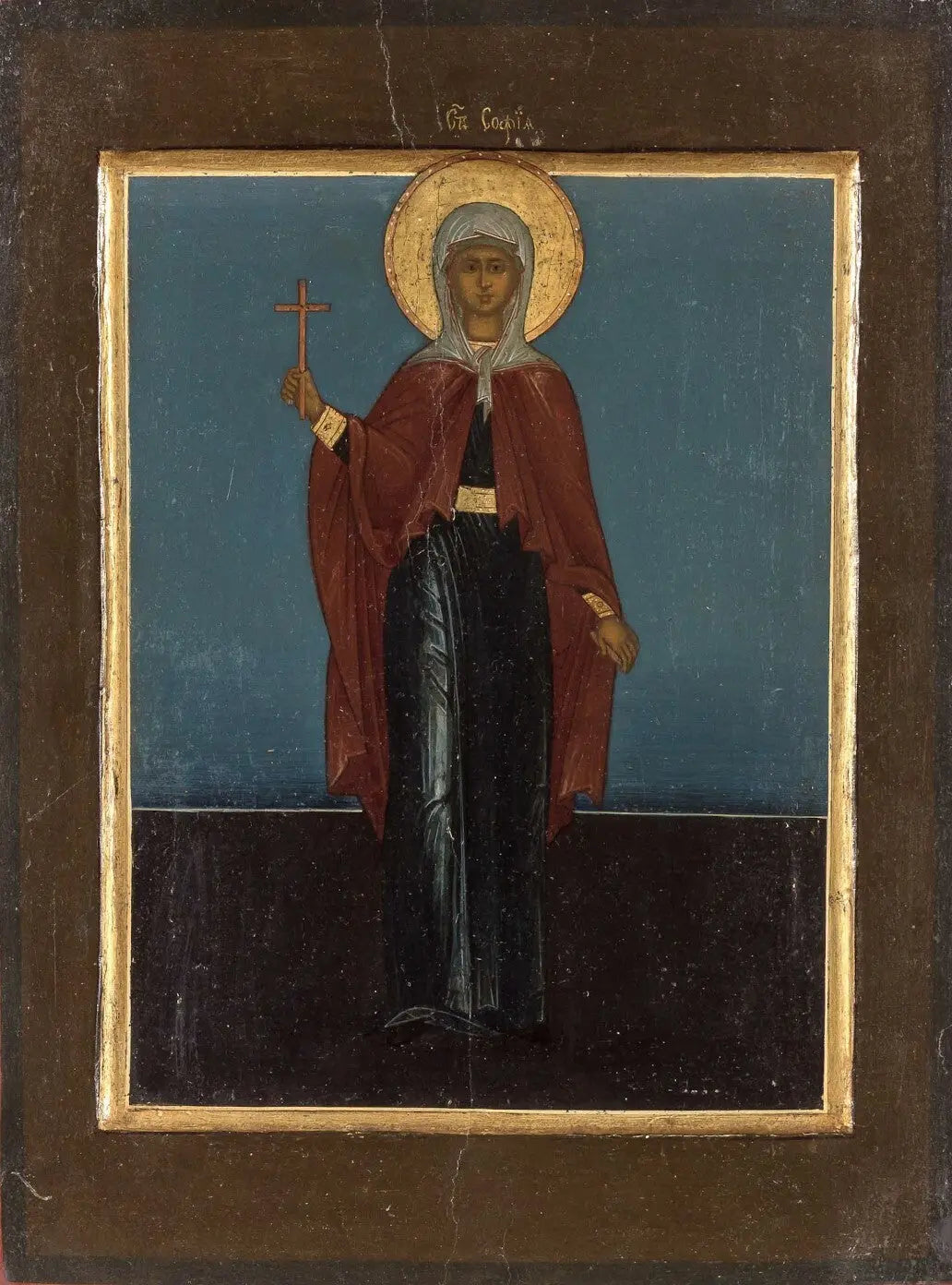 Holy Martyr Sophia of Rome. Wooden orthodox icon.