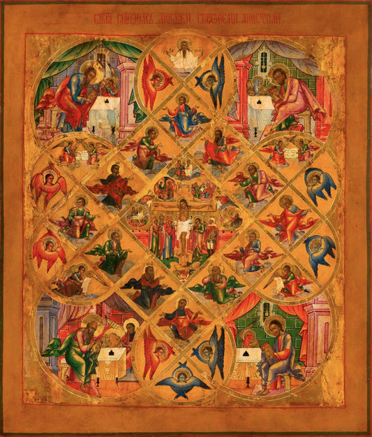 Icon of Jesus Christ and the Twelve Apostles "Union of Love"