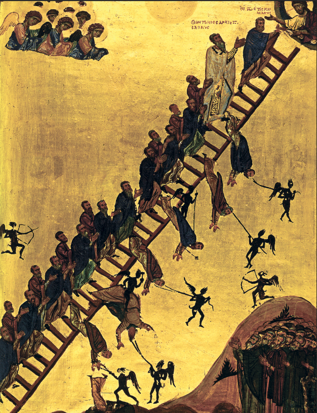 The Ladder of Divine Ascent by St. John Climacus (The Paradise Ladder)  Wooden orthodox icon