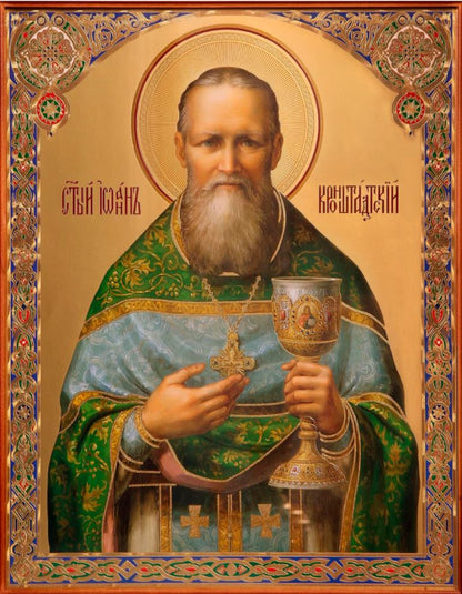 Wooden Icon of Saint John of Kronstadt 