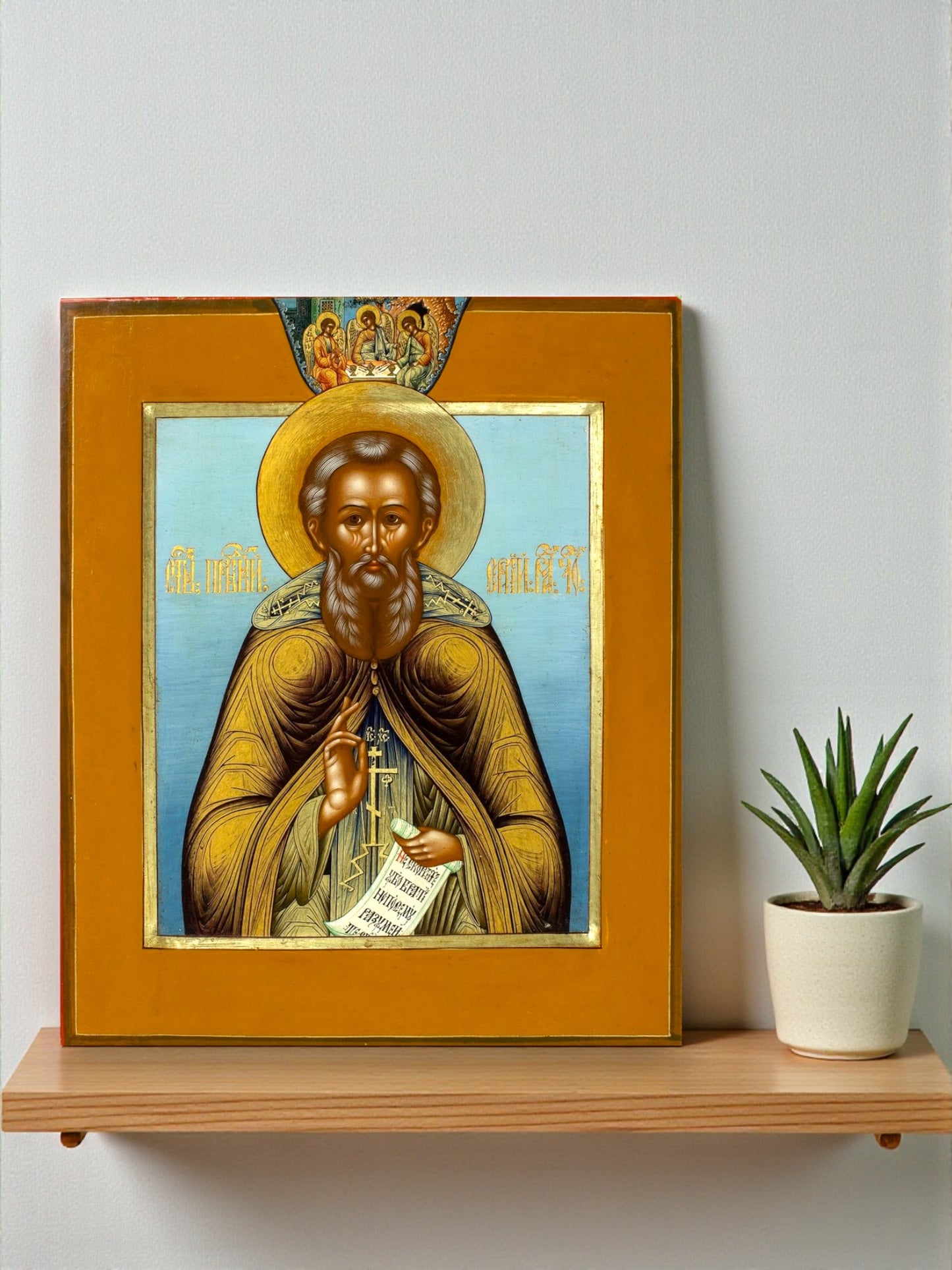 Saint Sergius of Radonezh monastic Orthodox icon