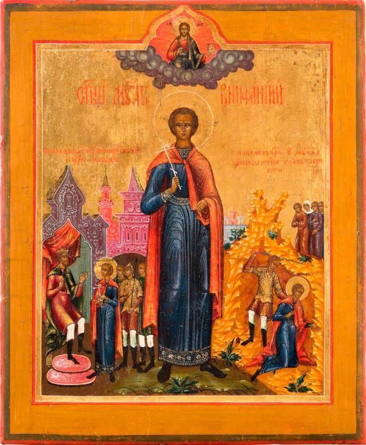 Saint Holy Martyr Boniface of Tarsus. Wooden orthodox icon.