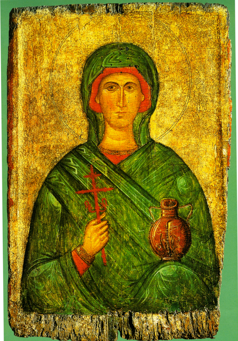 Saint Anastasia the Deliverer from Bonds, Anastasia the Great Martyr (Anastasia the Pharmakolytria). Wooden orthodox icon.