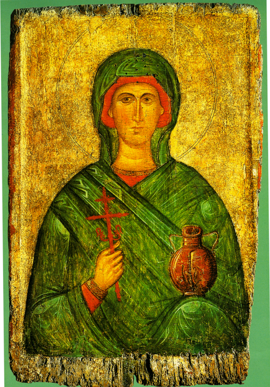 Saint Anastasia the Deliverer from Bonds, Anastasia the Great Martyr (Anastasia the Pharmakolytria). Wooden orthodox icon.