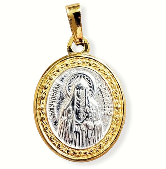 Pendentif Collier Icône Saint Martyr Grande Duchesse Elizabeth. Сharm chrétien