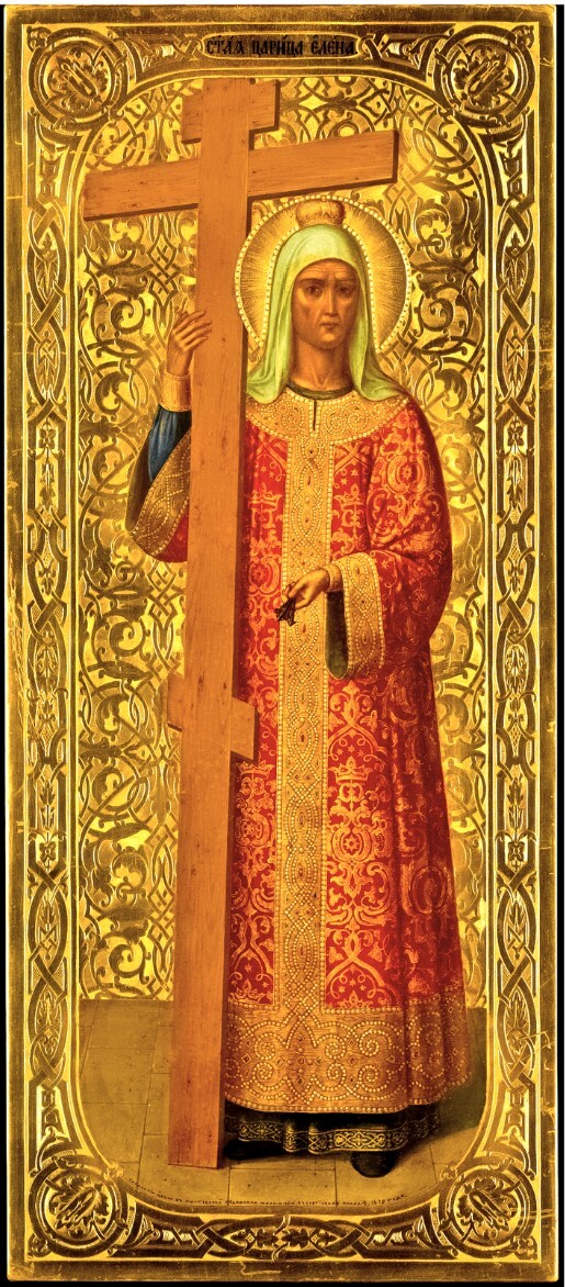 Saint Equal-to-the-Apostles Queen Helen of Constantinople. Wooden orthodox icon.