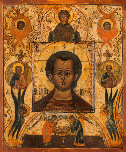 Wooden Icon of Emmanuel (The Saviour Jesus Christ)