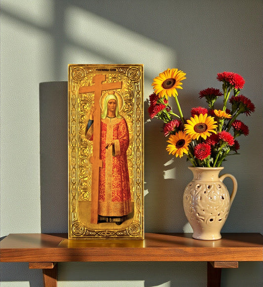 Saint Helen (Helena), Equal-to-the-Apostles and Queen of Constantinople, is one of the most venerated saints of the Christian Church, honored for her decisive role in the triumph and spread of Christianity in the Roman Empire