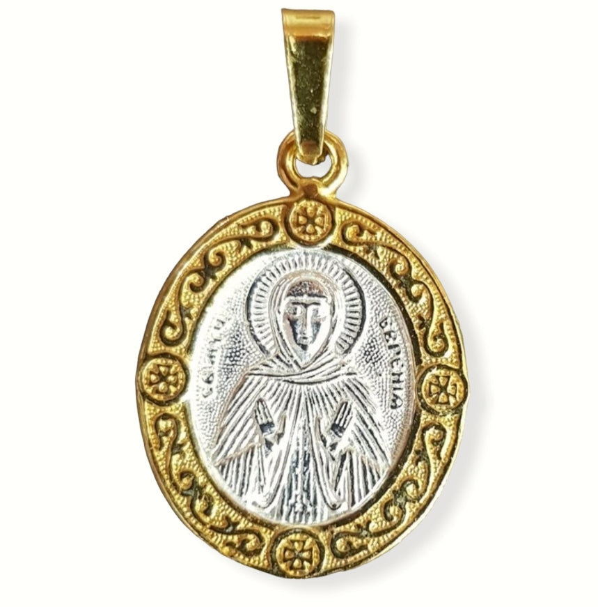 Holy Martyr Veronica (Virineya) of Edessa Icon Necklace. Сhristian Сharm