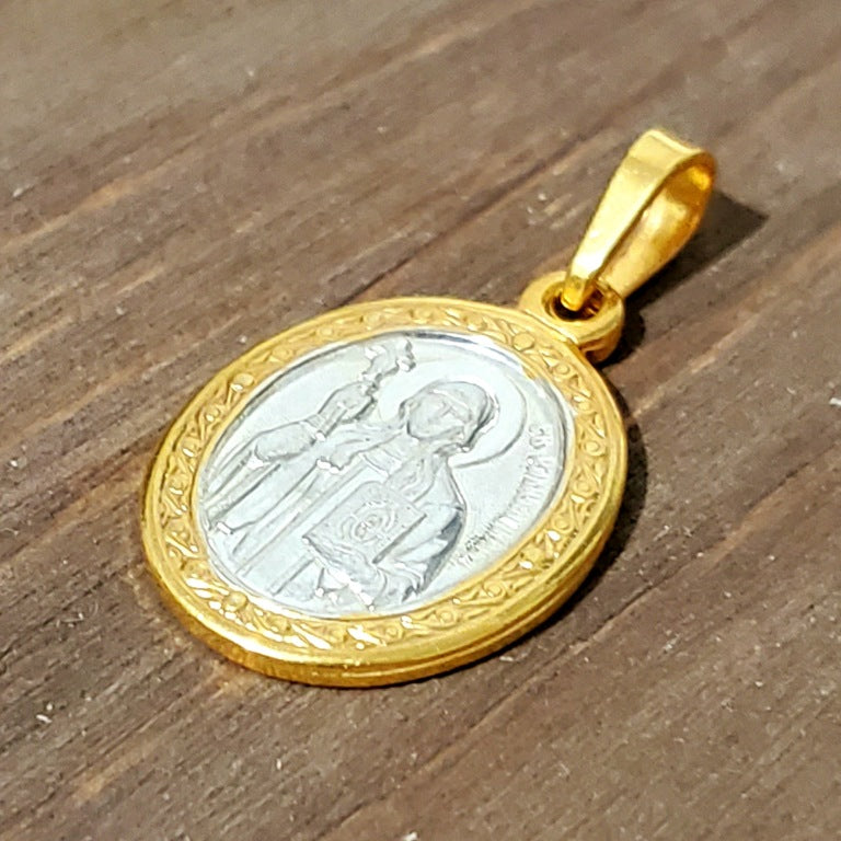 Holy Equal-to-the-Apostles Nina of Georgia Icon Necklace pendant. Сhristian Сharm