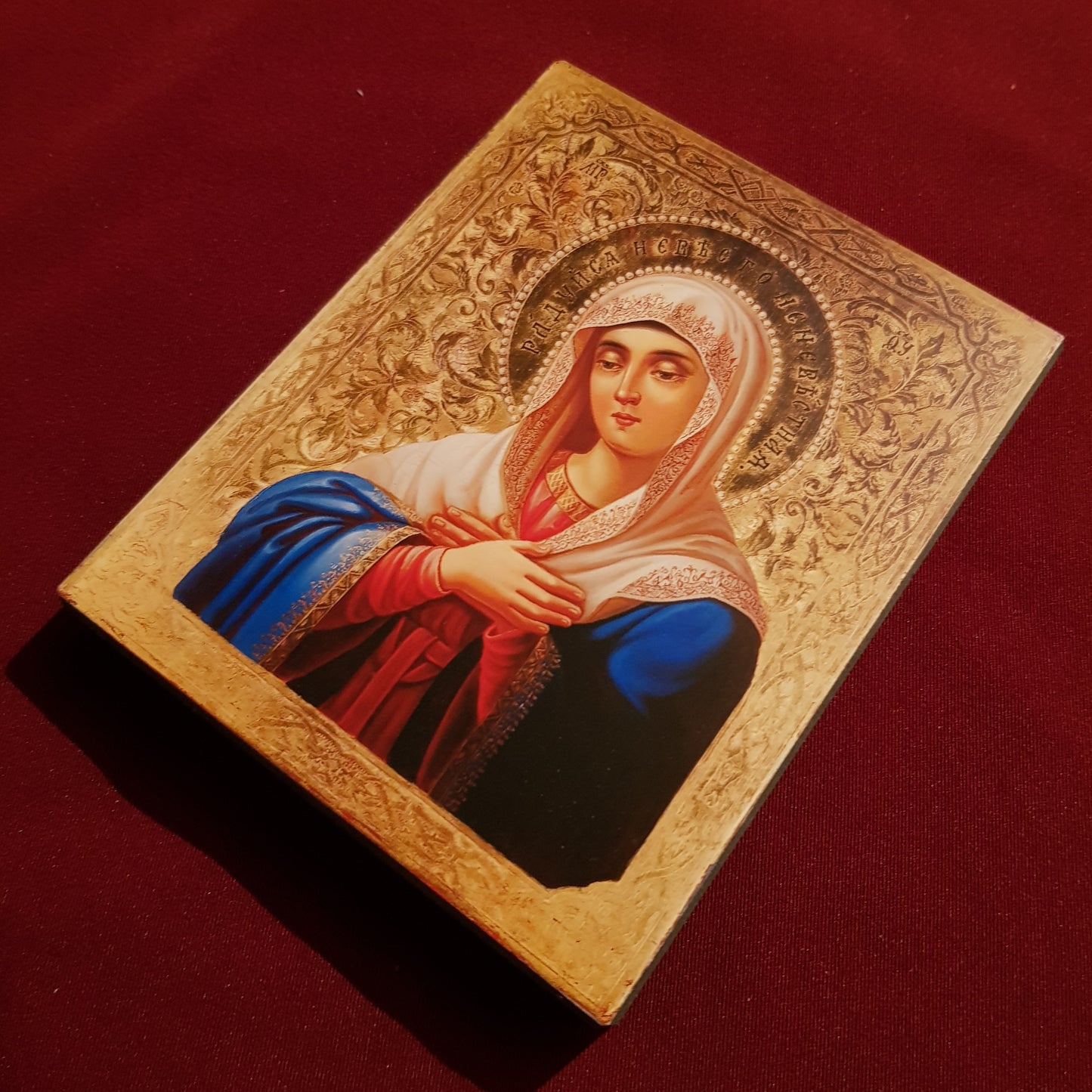 Wooden Icon of the Mother of God Tenderness