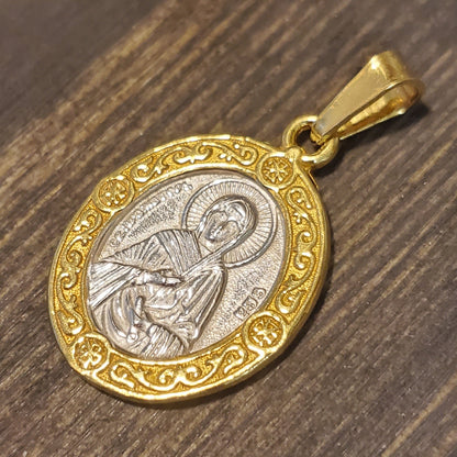 Holy Mother Eve Icon Necklace pendant. Сhristian Сharm