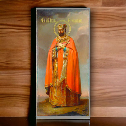 Wooden Icon of the Holy Equal-to-the-Apostles Emperor Constantine
