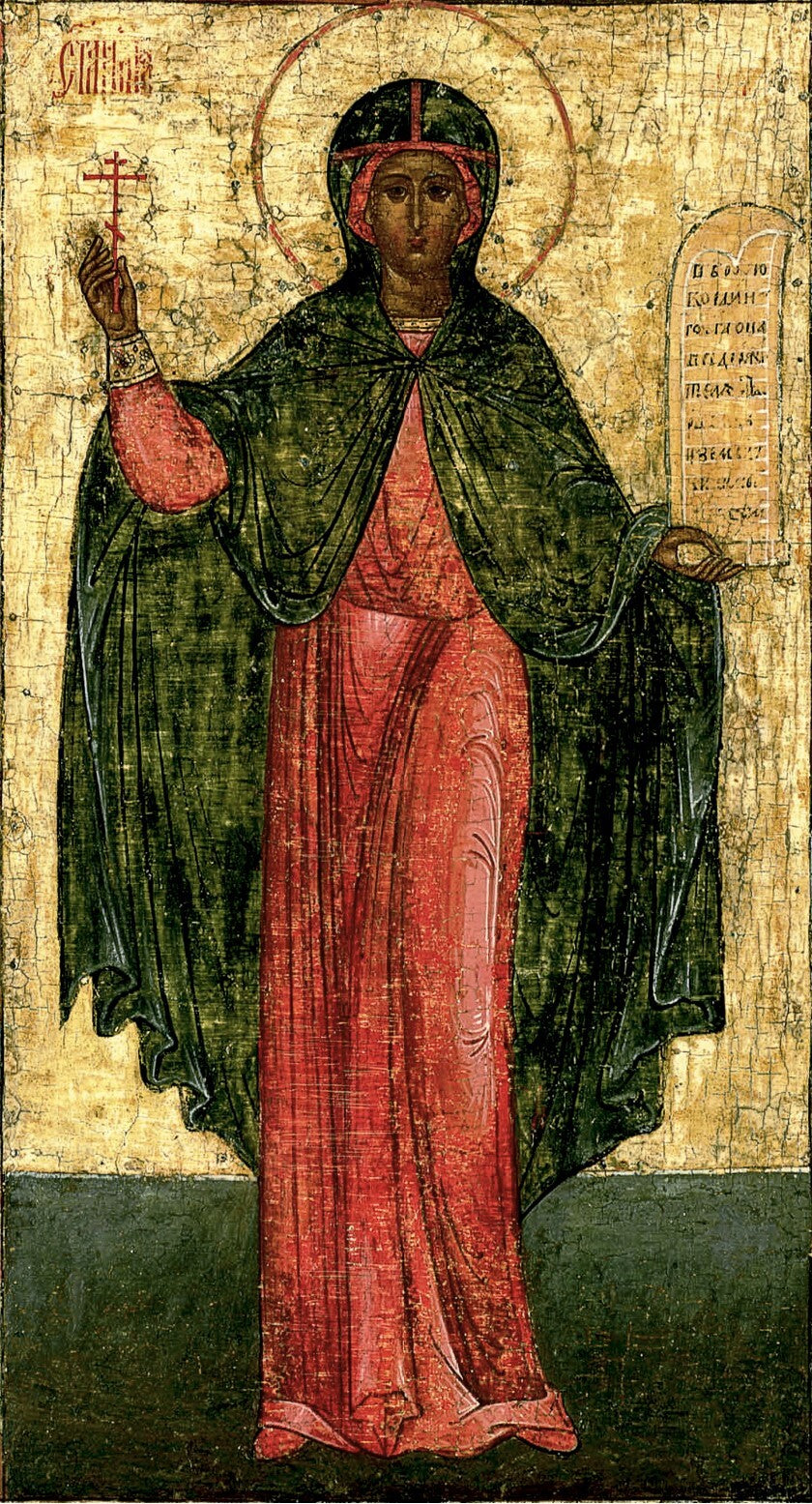 Saint Anastasia the Deliverer from Bonds, Anastasia the Great Martyr (Anastasia the Pharmakolytria). Wooden orthodox icon.