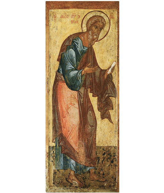 Saint St. Andrew the First-Called or Andrew the Apostle. Wooden orthodox icon.