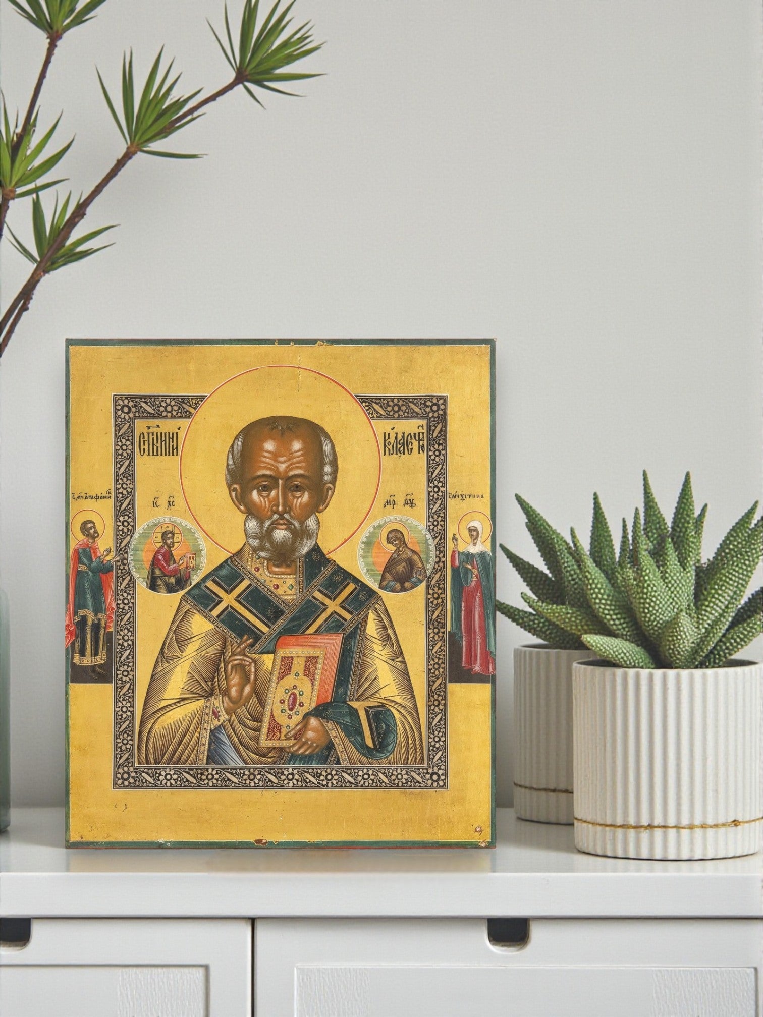 Saint Nicholas the Wonderworker Orthodox wooden icon