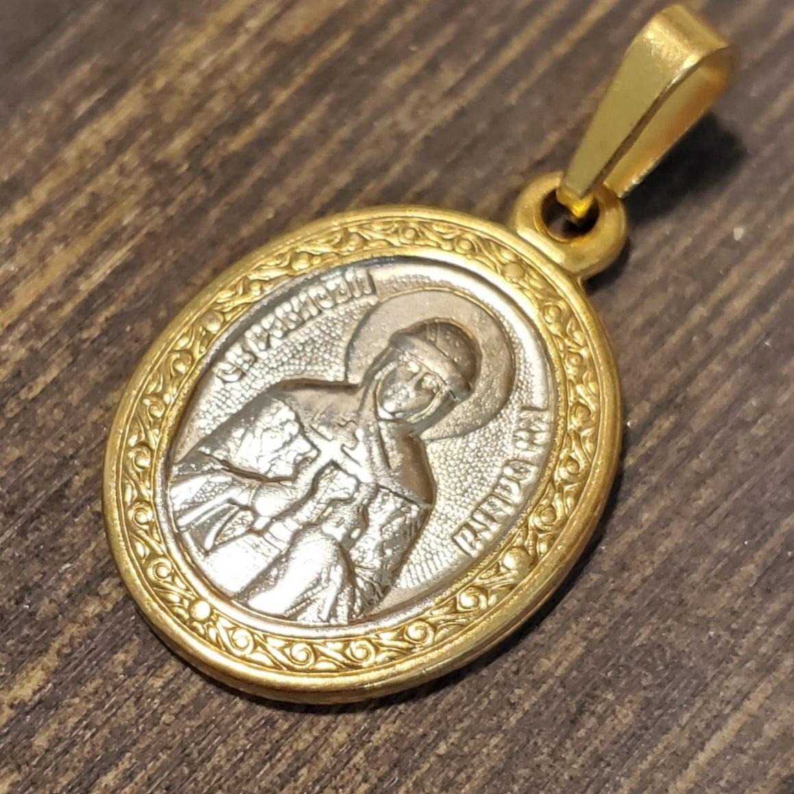Pendentif collier icône Sainte Olga. Сharm chrétien