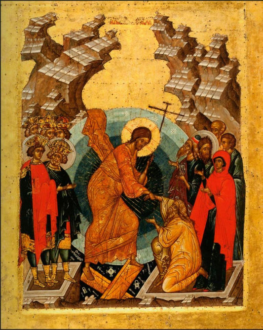 Wooden Icon of the Resurrection of Christ (descent into hell)