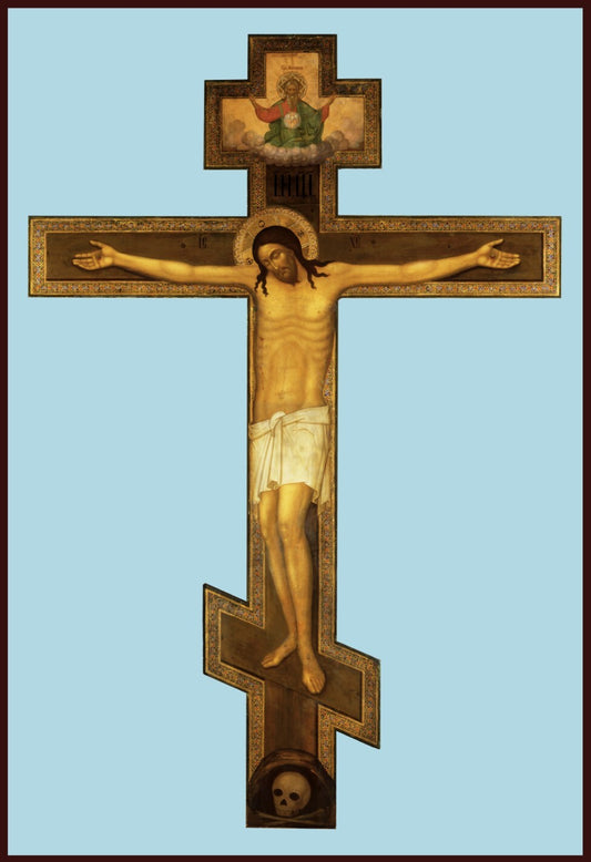 Wooden Icon of the Crucifixion of Jesus Christ