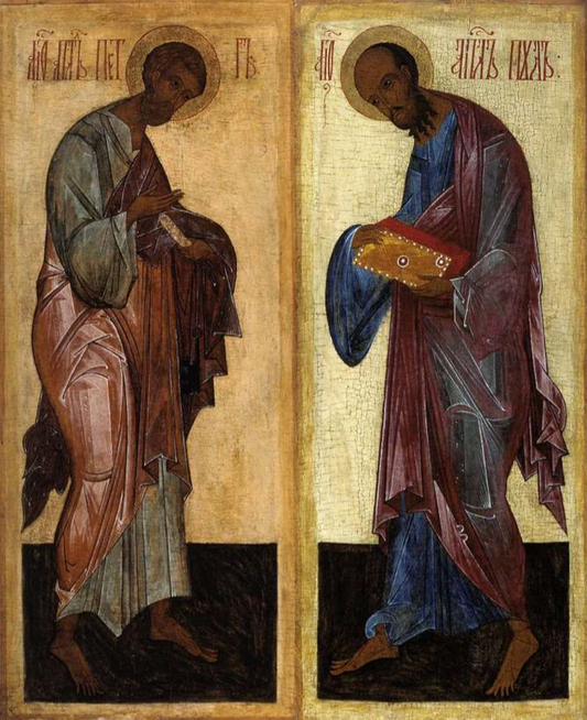 Wooden Icon of the Holy Apostles Peter and Paul