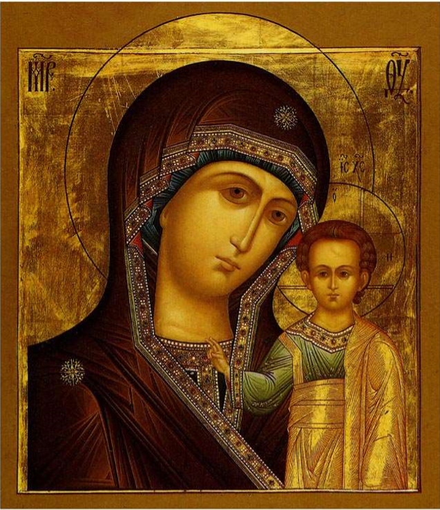 Wooden Icon of the Mother of God of Kazan (Kazanskaya)