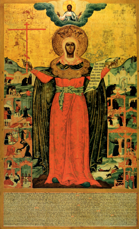 Holy Martyr Thomais of Alexandria (of Egypt). Wooden orthodox icon