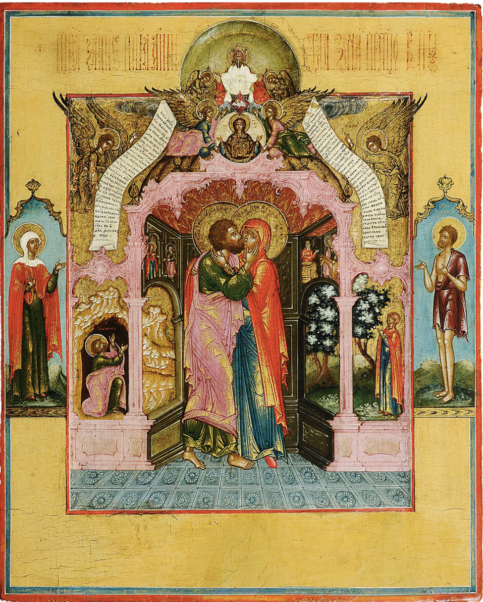 Wooden Icon of the Conception of Righteous Anna