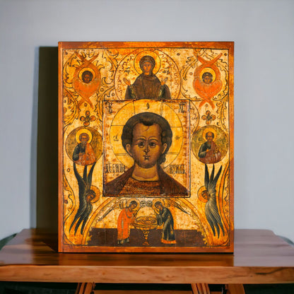 Wooden Icon of Emmanuel (The Saviour Jesus Christ)
