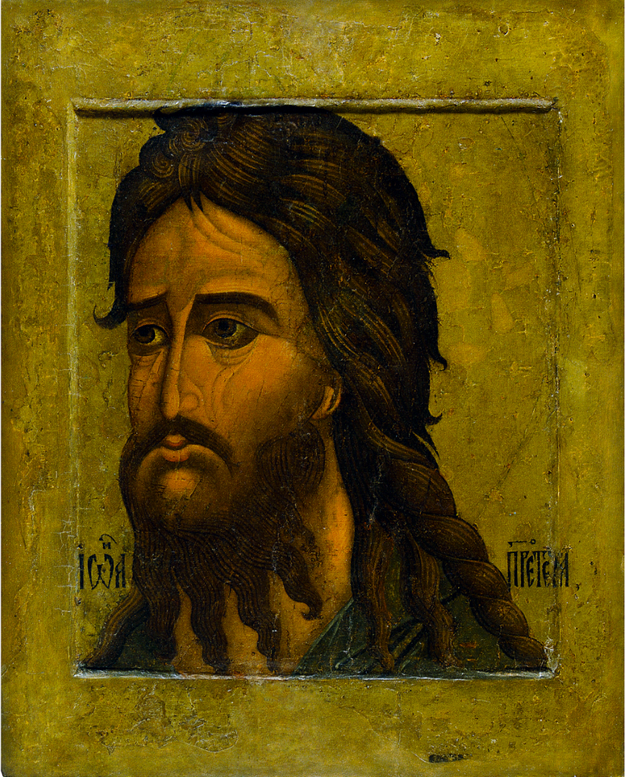 Saint John the Forerunner and Baptist of the Lord. Wooden orthodox icon.