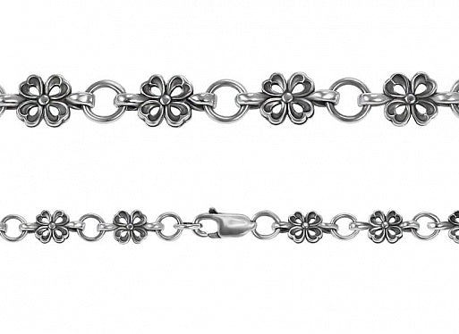 Handmade chain "Quatrefoil" Silver 925