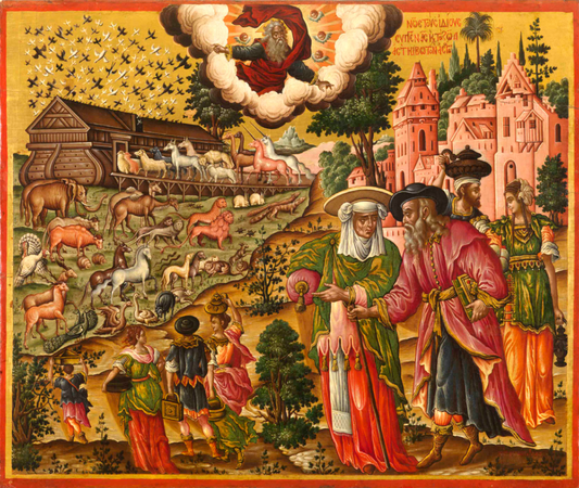 Wooden icon of Noah's Ark