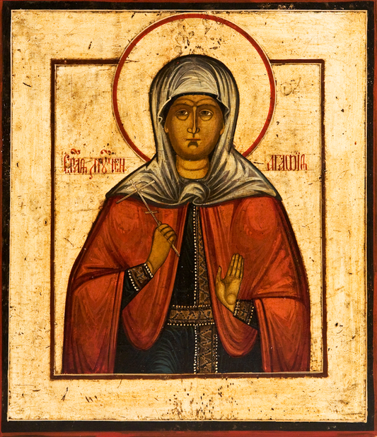 Wooden Icon of the saint Martyr Agathia (Agatha) of Panorma (Palermo)