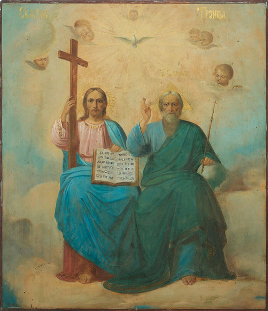 Orthodox Icon of the New Testament Trinity ("Co-enthronement")