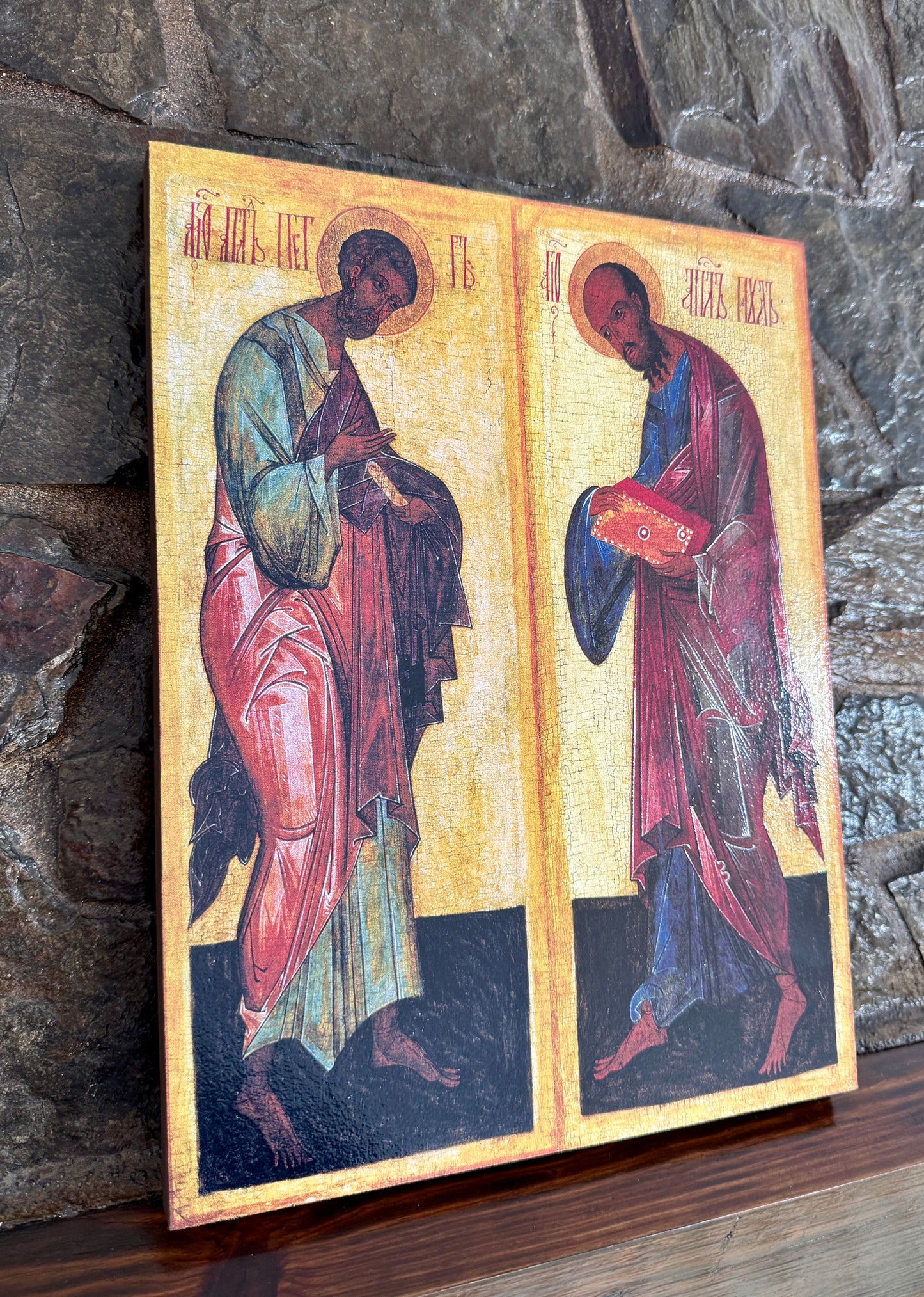 Saints Apostles Peter and Paul Orthodox Icon Russian Style Religious Art