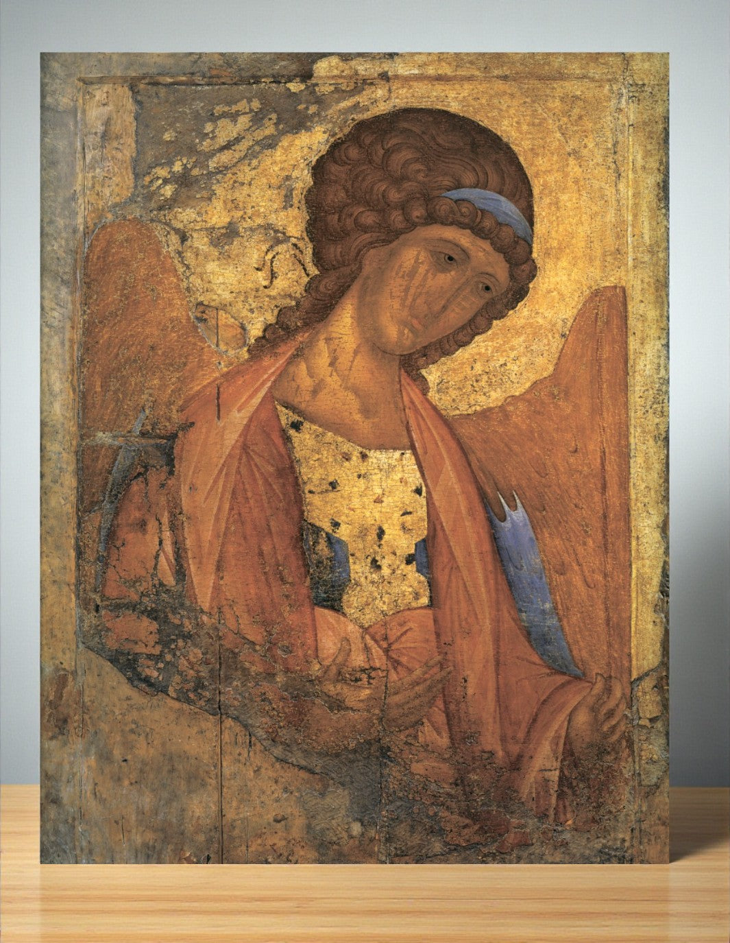 Religious artwork of Archangel Michael the leader of heavenly hosts