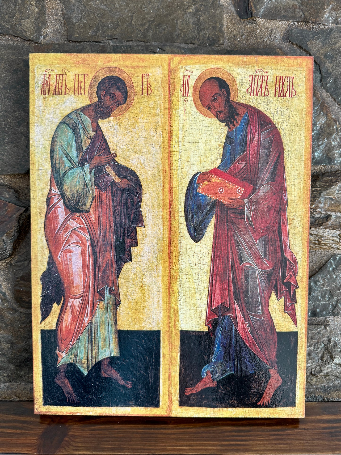 Saints Apostles Peter and Paul Orthodox Icon Russian Style Religious Art