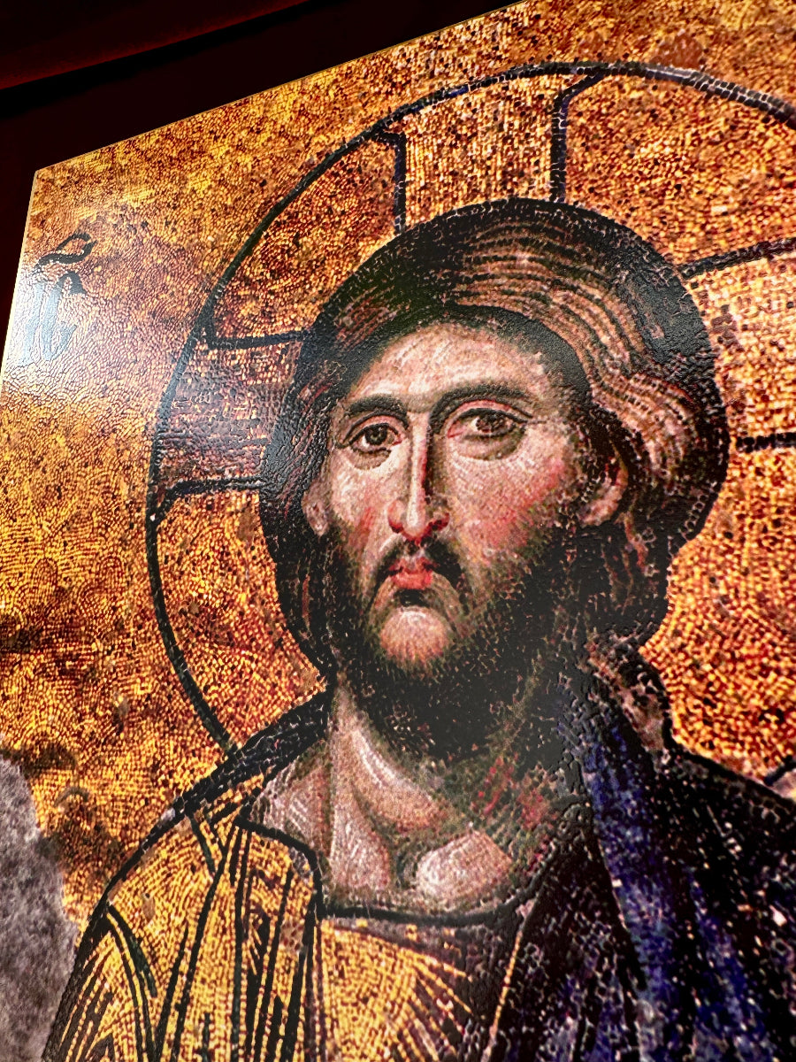 The Face of Jesus Christ, an ancient mosaic in Istanbul.