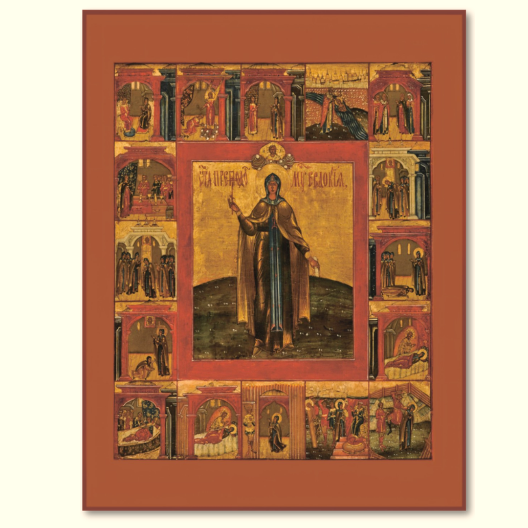 Wooden icon Saint Eudokia Heliopolis