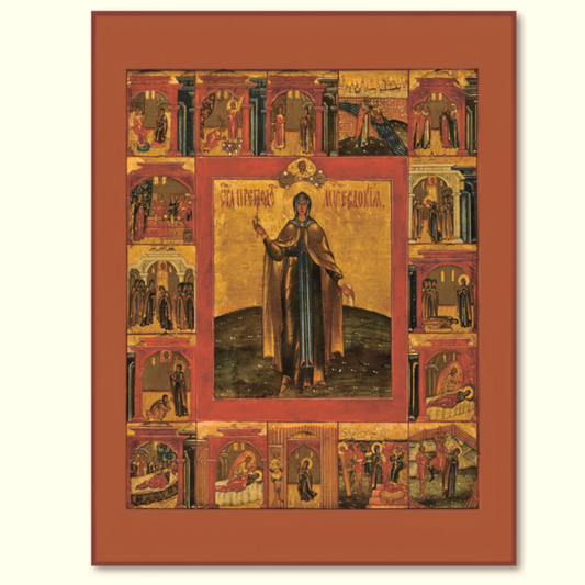 Wooden icon Saint Eudokia Heliopolis