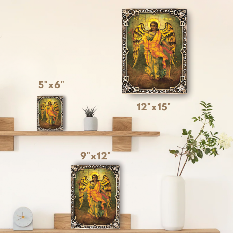 Icon of the Holy Guardian Angel with Sword and Cross 