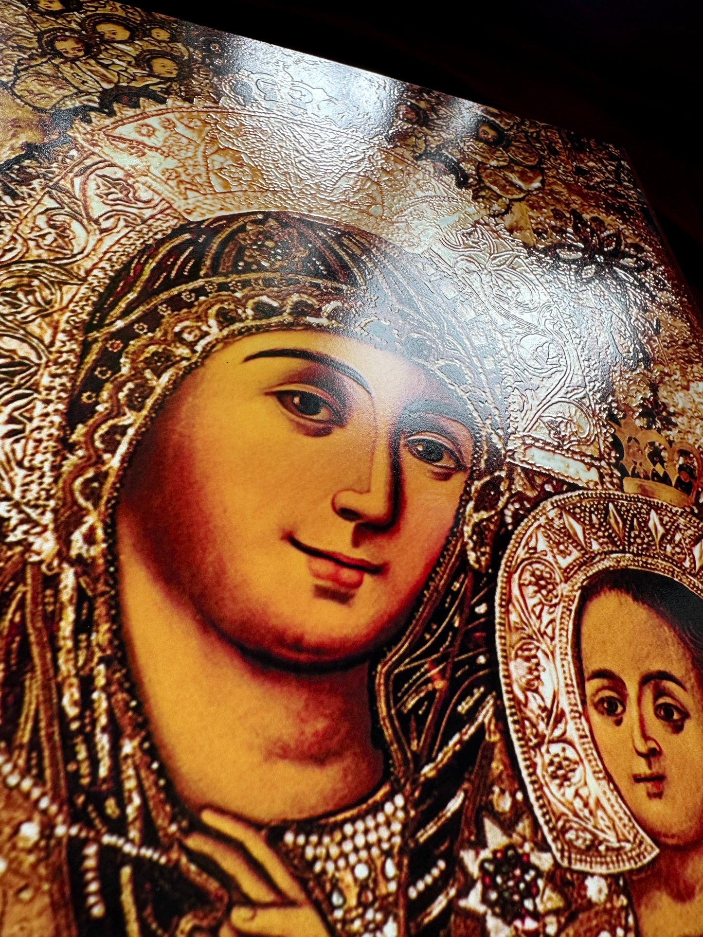 Bethlehem Virgin Mary Icon, The Smiling Virgin Icon, Smiling Virgin Mary Icon