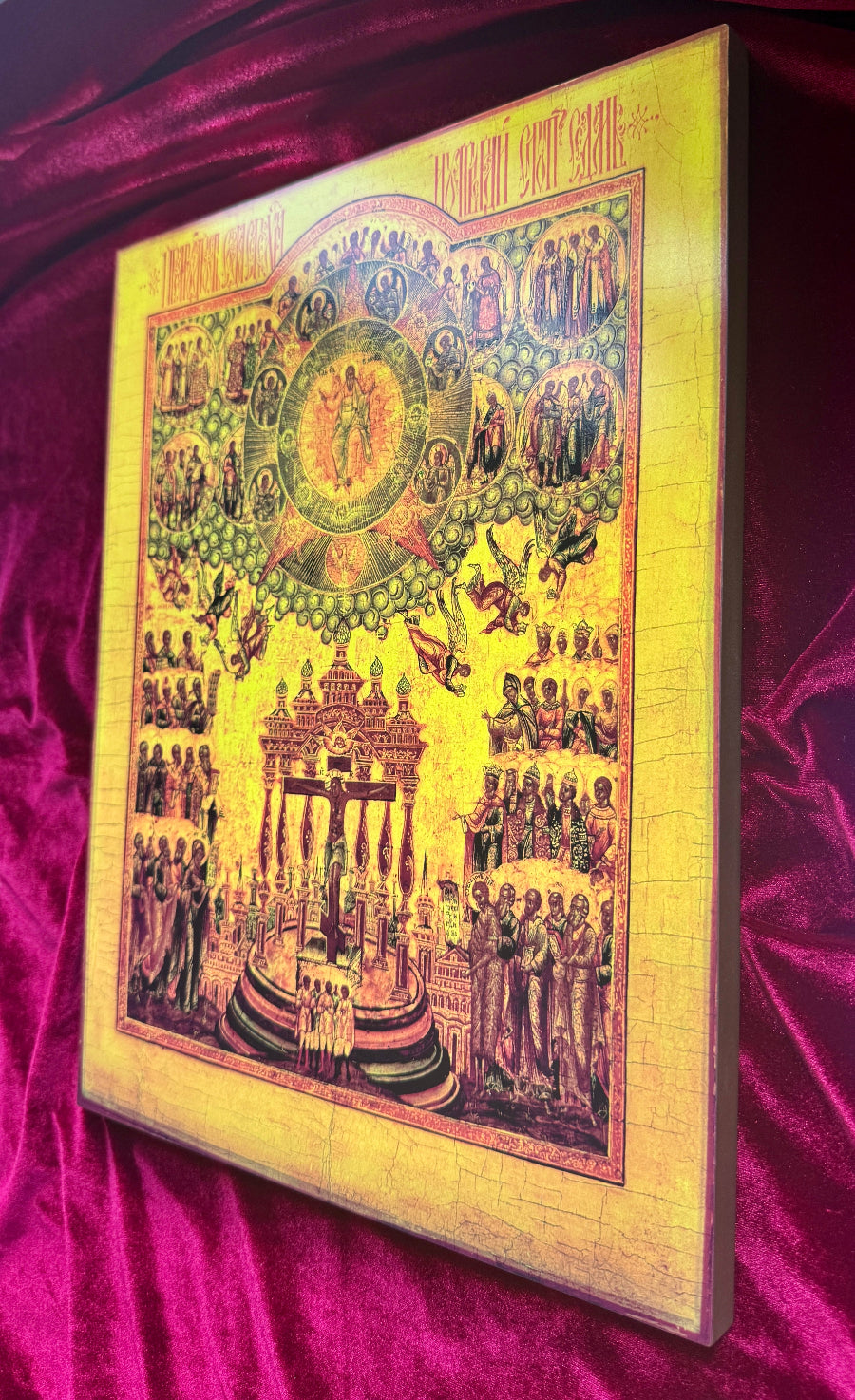 Orthodox Wooden Icon – Sophia the Wisdom of God – “Wisdom Hath Builded Her House”